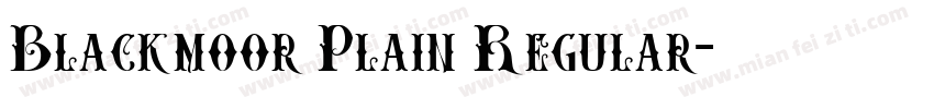 Blackmoor Plain Regular字体转换
